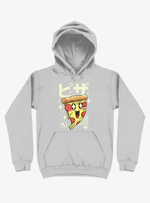 Kawaii Pizza Silver Hoodie