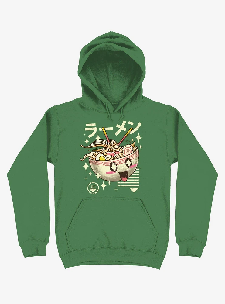 Kawaii Ramen Kelly Green Hoodie