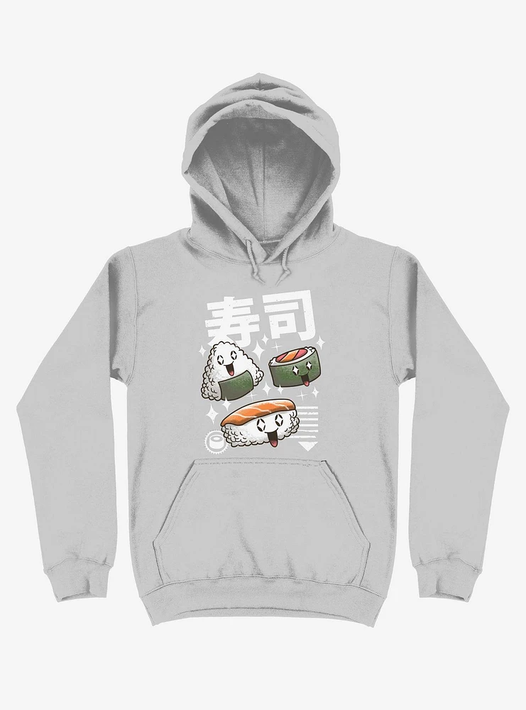 Kawaii Sushi Silver Hoodie