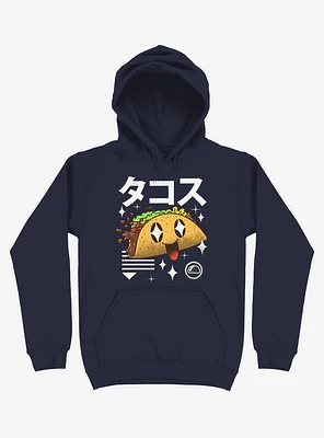 Kawaii Taco Navy Blue Hoodie