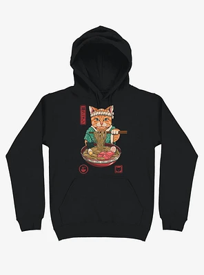 Cat Neko Ramen Black Hoodie