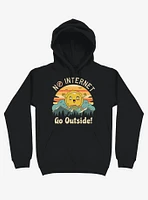 No Internet Vibes! Sunshine Black Hoodie