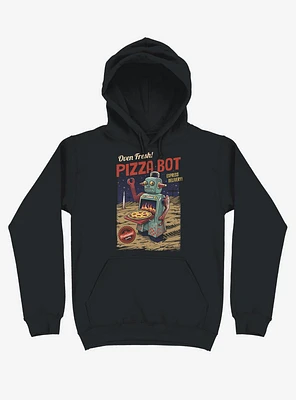 Pizza Bot Black Hoodie