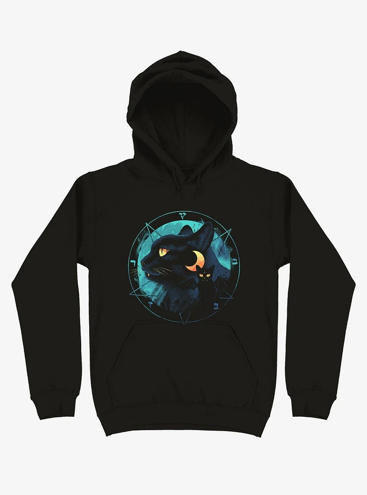 Puss The Evil Cat Black Hoodie