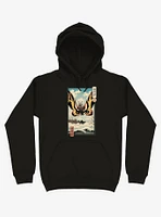 Ancient Moth Ukiyo-e Black Hoodie