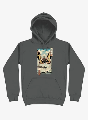 Ancient Moth Ukiyo-e Asphalt Grey Hoodie