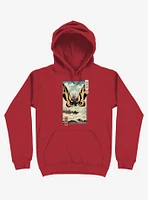 Ancient Moth Ukiyo-e Red Hoodie