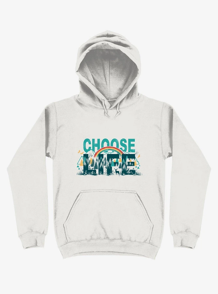 Choose To Live The Life White Hoodie