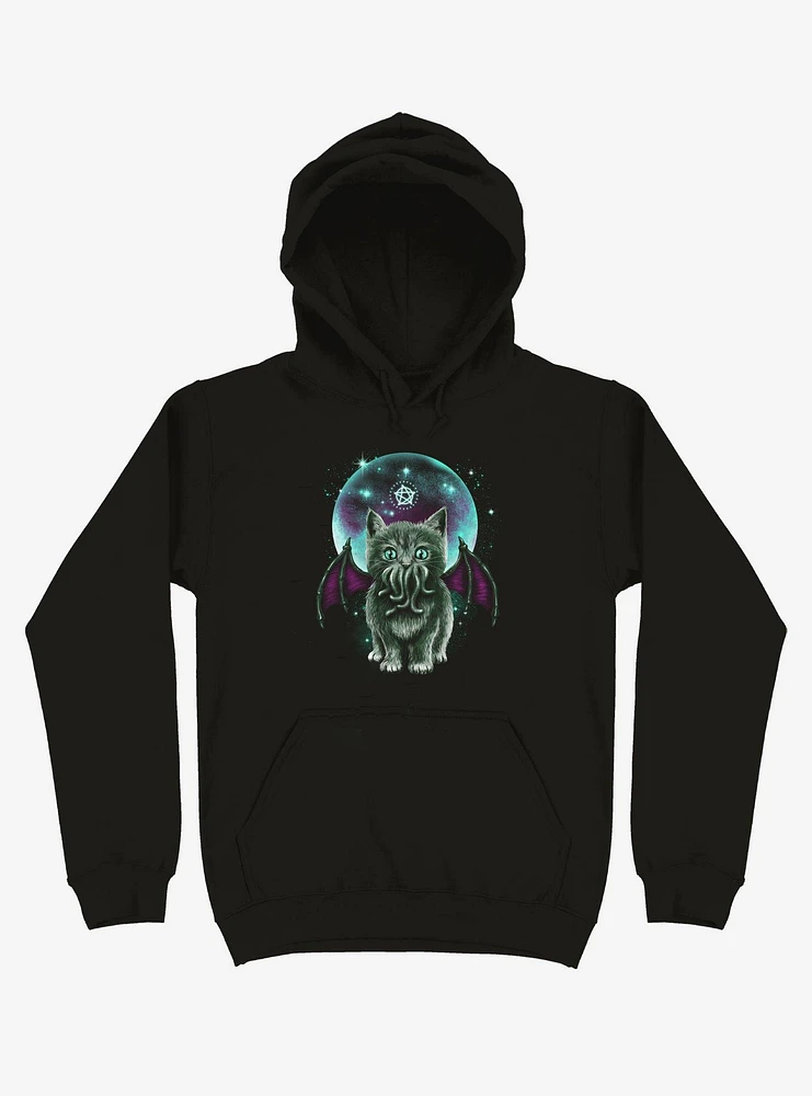 Cosmic Purrrcraft Black Hoodie