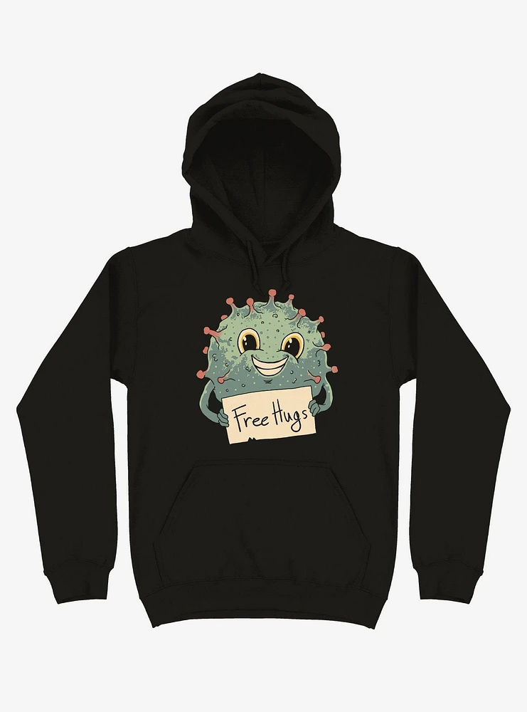 Free Virus Hugs Black Hoodie