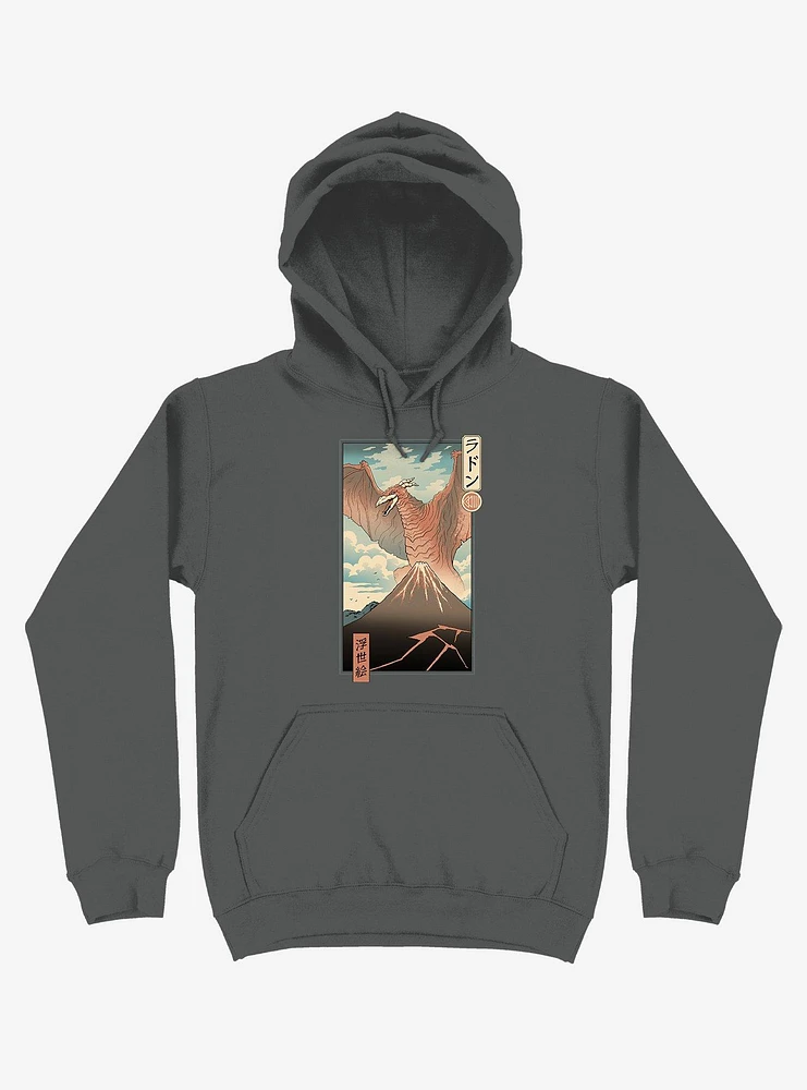 Irradiated Kaiju Ukiyo-e Asphalt Grey Hoodie