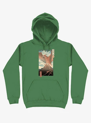 Irradiated Kaiju Ukiyo-e Kelly Green Hoodie