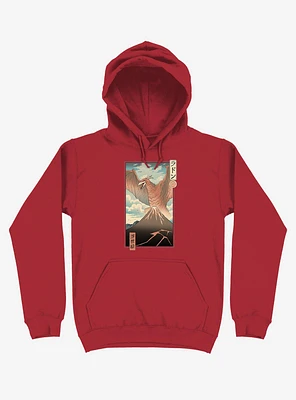 Irradiated Kaiju Ukiyo-e Red Hoodie