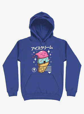 Kawaii Ice Cream Royal Blue Hoodie