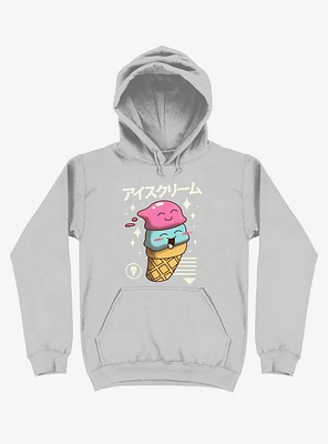 Kawaii Ice Cream Silver Hoodie