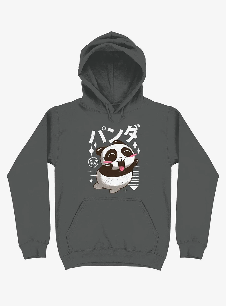 Kawaii Panda Asphalt Grey Hoodie