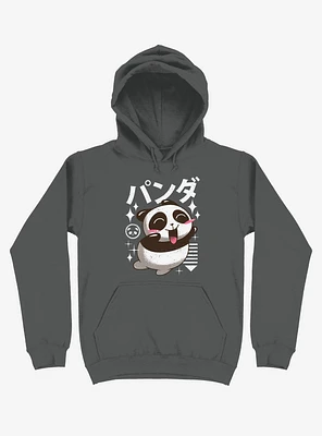 Kawaii Panda Asphalt Grey Hoodie