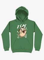 Kawaii Pug Kelly Green Hoodie