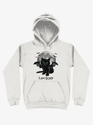 Scary Cat White Hoodie