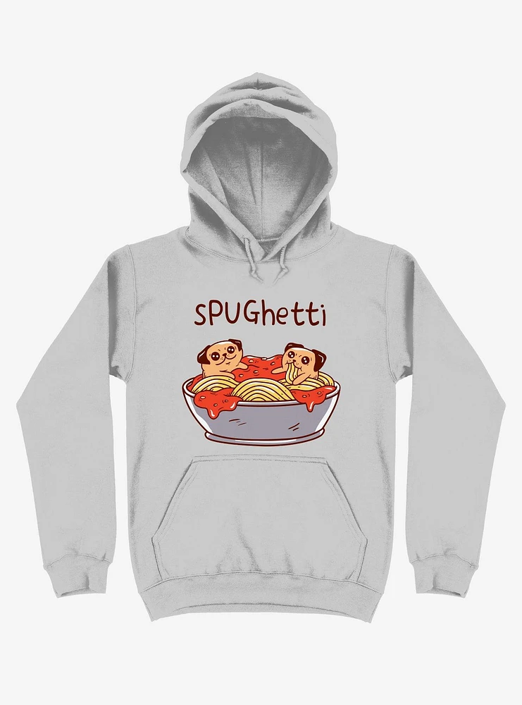 Spughetti Spaghetti Pugs Silver Hoodie