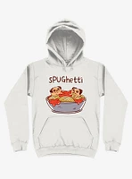 Spughetti Spaghetti Pugs White Hoodie