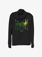 Marvel Loki Alligator Deviance Cowlneck Long-Sleeve Girls Top