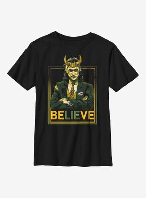 Marvel Loki Believe Political Motive Youth T-Shirt