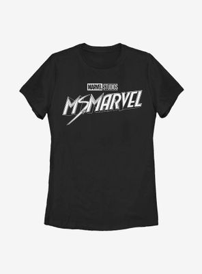 Marvel Ms. Black And White Womens T-Shirt