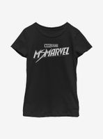 Marvel Ms. Black And White Youth Girls T-Shirt