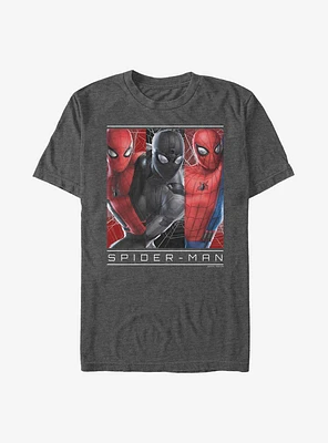 Marvel Spider-Man Three Spidey Suits T-Shirt