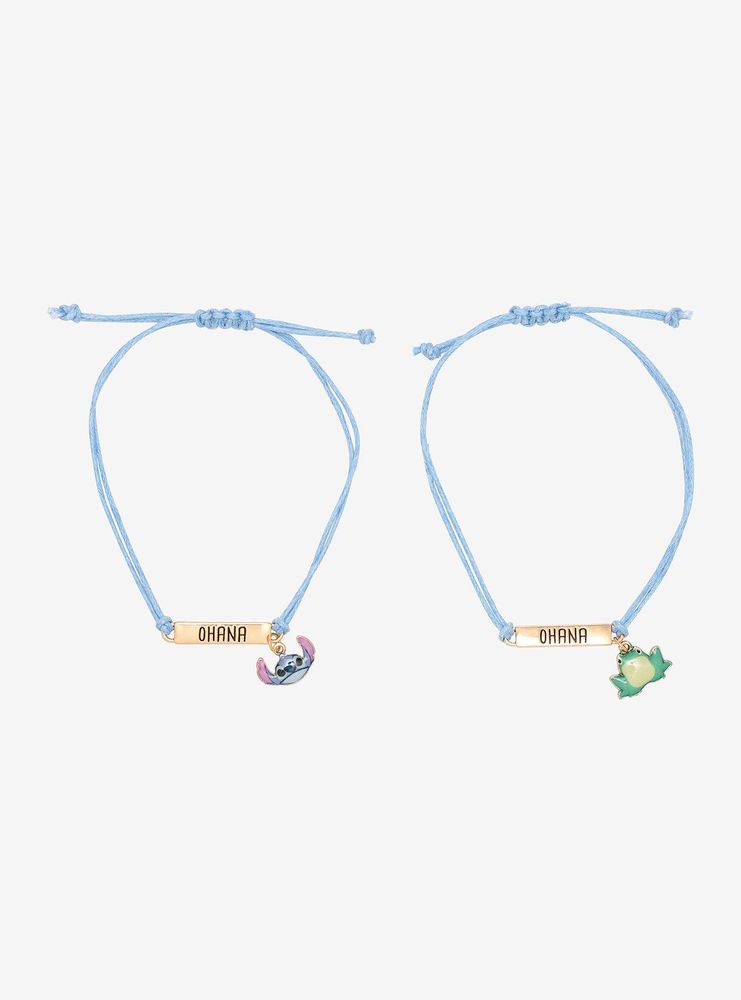 Hot Topic Disney Lilo & Stitch Ohana Best Friend Cord Bracelet Set