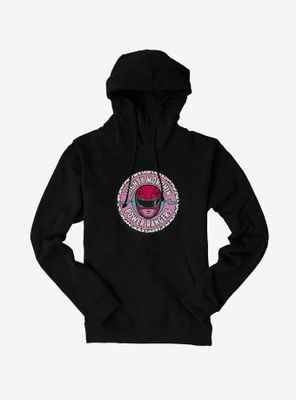 Mighty Morphin Power Rangers Red Ranger Mask Circle Hoodie