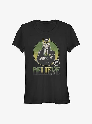 Marvel Loki Circle Believe Girls T-Shirt