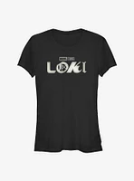 Marvel Loki Logo Film Grain Girls T-Shirt