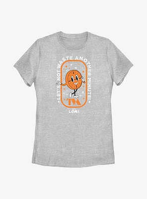 Marvel Loki Miss Minutes Let's Not Waste Another Minute Womens T-Shirt