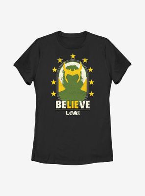 Marvel Loki Believe Womens T-Shirt