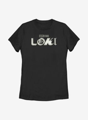 Marvel Loki Logo Film Grain Womens T-Shirt