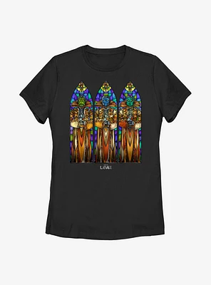 Marvel Loki Protect And Preserve Stained Glass Womens T-Shirt