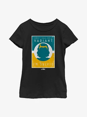 Marvel Loki Don't Call Me A Variant I'm Sylvie Youth Girls T-Shirt
