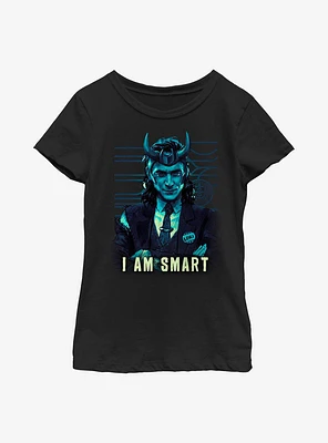 Marvel Loki I Am Smart Youth Girls T-Shirt