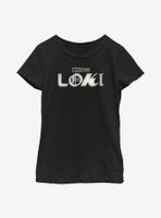 Marvel Loki Logo Film Grain Youth Girls T-Shirt