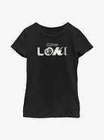 Marvel Loki Logo Film Grain Youth Girls T-Shirt