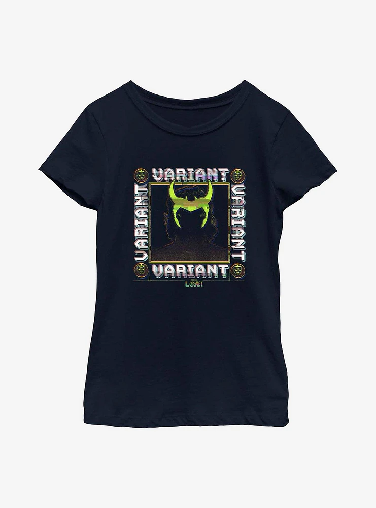 Marvel Loki Variant Glitch Youth Girls T-Shirt