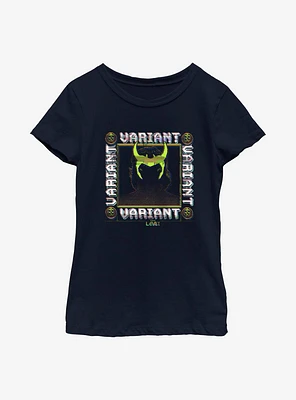 Marvel Loki Variant Glitch Youth Girls T-Shirt