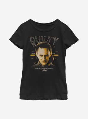 Marvel Loki Guilty Of Being The God Mischief Youth Girls T-Shirt