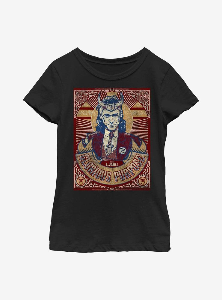 Marvel Loki Glorious Purpose Pose Youth Girls T-Shirt