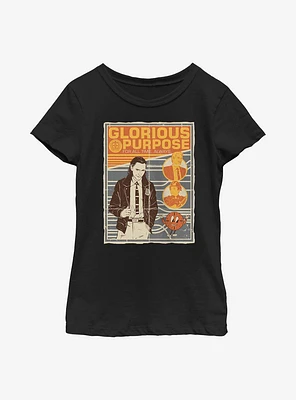 Marvel Loki Glorious Purpose TVA Youth Girls T-Shirt