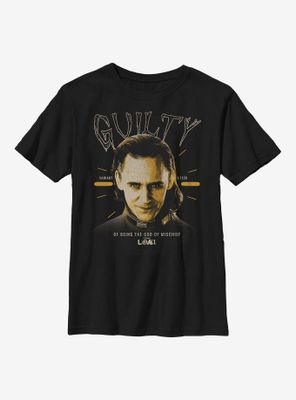 Marvel Loki Guilty Of Being The God Mischief Youth T-Shirt