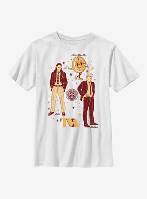 Marvel Loki With Mobius And Miss Minutes TVA Youth T-Shirt