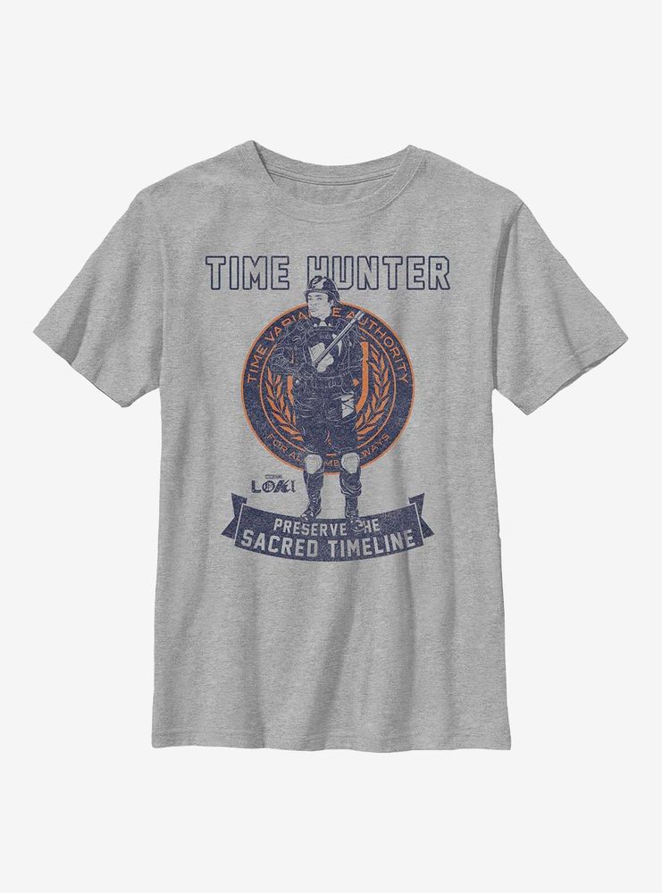 Marvel Loki Time Hunter Preserve The Sacred Timeline Youth T-Shirt